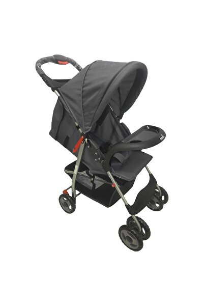 Moon بيزيك - عربة أطفال قابلة للطي مرة واحدة - رمادي داكن