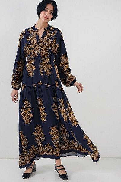 Hiccup Bdart Lined V-Neck Maxi Dress