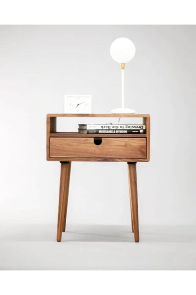 ŞafakMobilya Ahşap Masif Modern Ayaklı Komodin