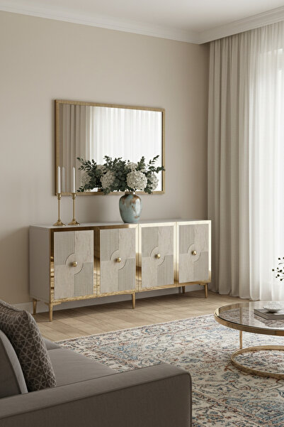 zetuna home KA1811BTG KONSOL, ÇOK AMAÇLI DOLAP, KAHVE KÖŞESİ VE TV SEHPASI BE...