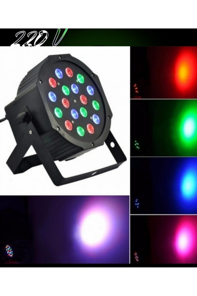 Generic فلاش حفلات الوان   18FLAT PAR LIGHT LED