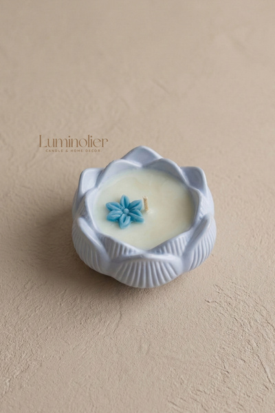Luminolier Okyanus Esintisi Kokulu %100 Doğal Soya Wax Lotus Mum