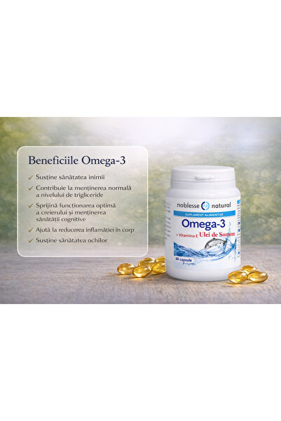 Noblesse Natural OMEGA 3 - ULEI SOMON 1 000 mg + VIT E 10 mg - 30 cps