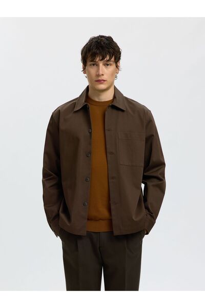 SELECTED Overshirt Regular Fit Baumwoll