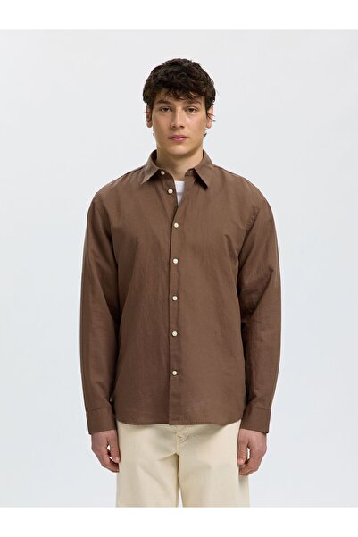 SELECTED Bluse aus Leinengemisch Regular Fit