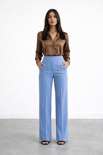 SERBA Steel Interlock E Stretchy Waist B Wide-Leg Women's Trousers
