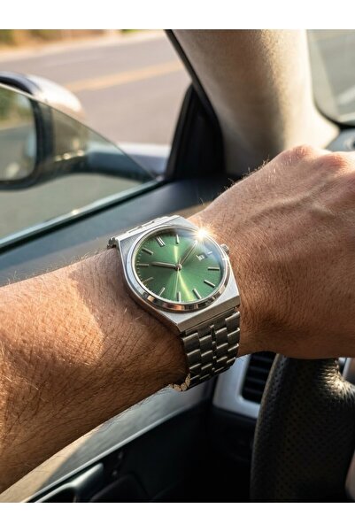 Leerybee Klasik Çizgi Metal Kordon Minimalist Unisex Saat