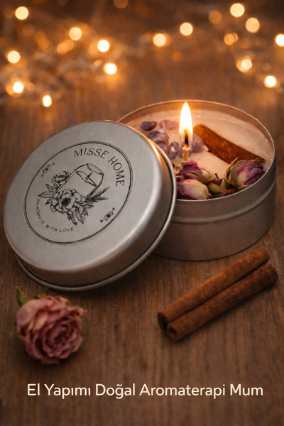 Misse Metal Kutuda Dekoratif Tarçın-vanilya Kokulu Süslü Aromaterapi Hediyeli...