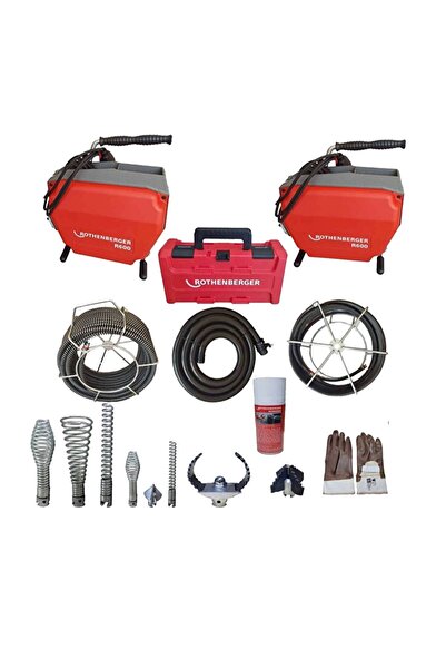Rothenberger R600 Profesyonel Kanal Açma Makinası + 16/22 mm Spiral ve Uç Set...