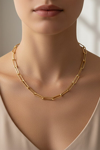 XUPING JEWELRY Stil İncisi/Xupıng Jewelry 14 Ayar Altın Kaplama Ataç Model Kolye