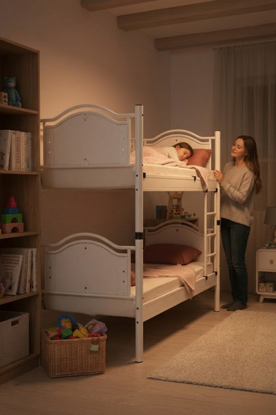 ARGİMO Avangard Ahşap Başlık Metal Ranza Ve Karyola 90x190 Beyaz