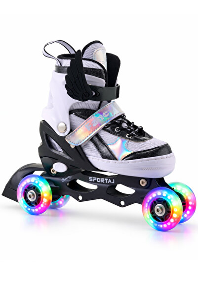 Sportaj Angel Winged Lighted Children's Skates Silicone Wheel Adjustable Skat...