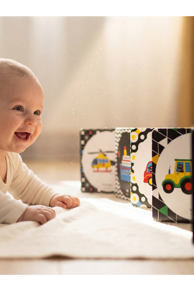 TOTS & FOLKS Tummy Time Bebek Aynası Ve Katlanabilir Kitap | Tummy Time Aynalı Kitap