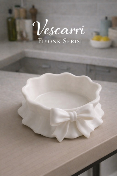 Vescarri Fiyonk Detaylı Coquette Kase – Dekoratif Catch-All & Takı Düzenleyici