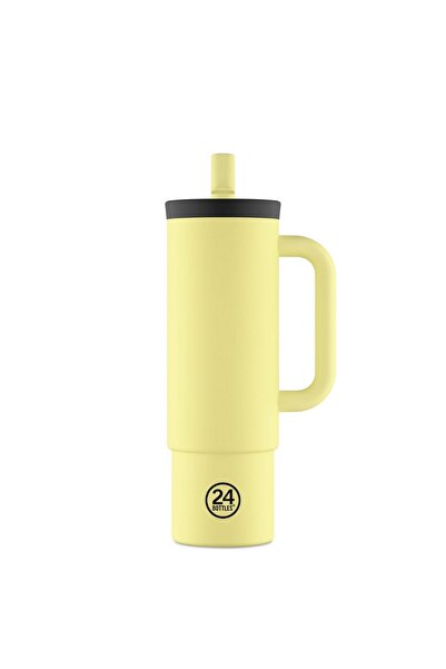 24 Bottles Straw Cup Citrus Pipetli Paslanmaz Çelik Termos 800 ml