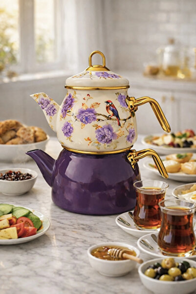 PR HOME نموذج إبريق الشاي الصغير المطلي بالمينا من Fiorella