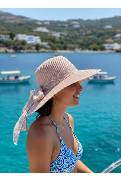 BY SCK Pălărie de paie pentru femei Pălărie de plajă de vară Calitate premium...