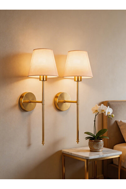 Bayt Aura Modern LED wall lamp with fabric shade and multi-color lighting for...