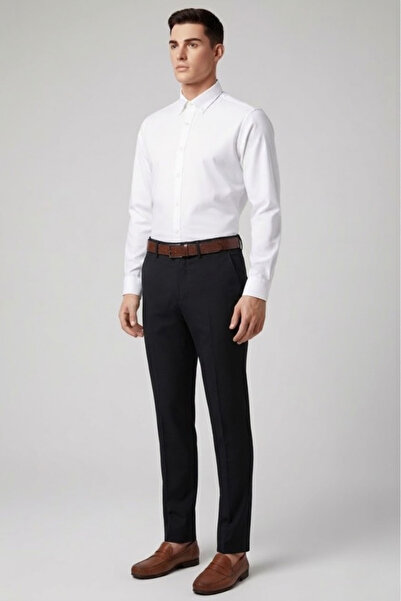 YYZ STORE Siyah Kumaş Pantolon Slim-Fit