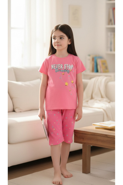 vitmo Bebeluși - Copii bumbac % Set de pijamale Capri cu mânecă scurtă pentru...