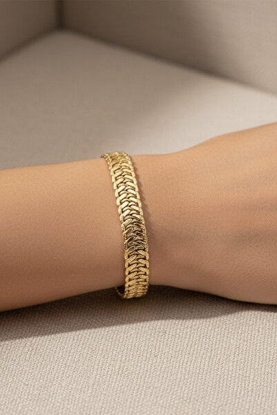 XUPING JEWELRY Stil Incisi/Xupıng Jewelry 14 Ayar Altın Kaplama Doremi Bileklik