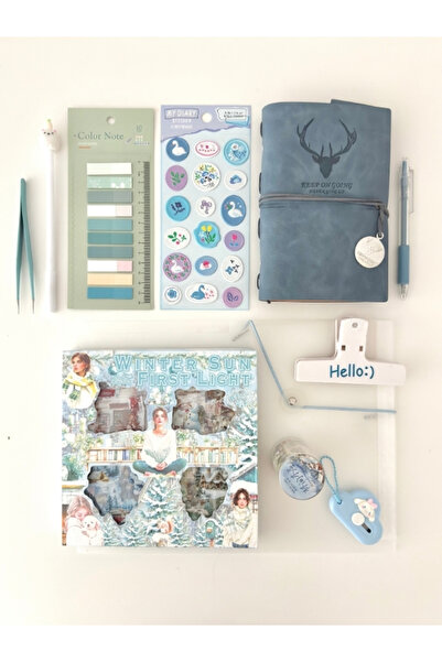 Kağıt Gemi Dükkan Winter Dream Journal Box Kış Temalı 11 Parça Hediyelik Set/...