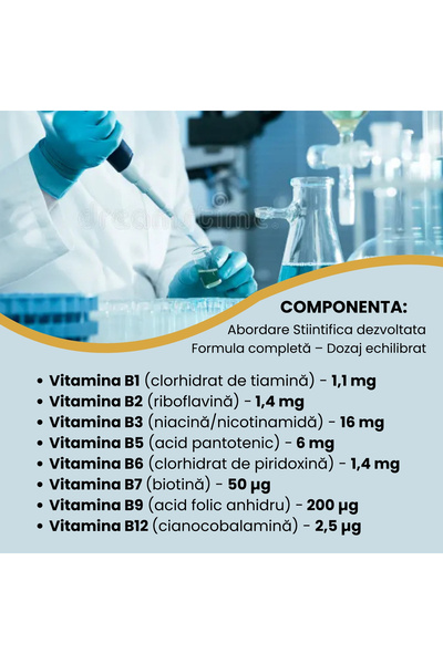 Balkan Pharmaceuticals B Complex 30 Capsule, Complex Vitamine B, Energie și Metabolism