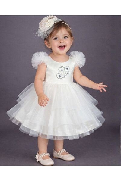 fustite cu luminite Rochița Albă de bebe, 12-18 luni - 12-18 luni (80-86 cm)