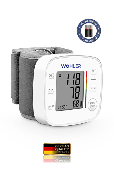 Wohler Bilekten Ölçer Dijital Tansiyon Aleti , Nabız Ölçer , 2 X 120 Ölçüm Ha...