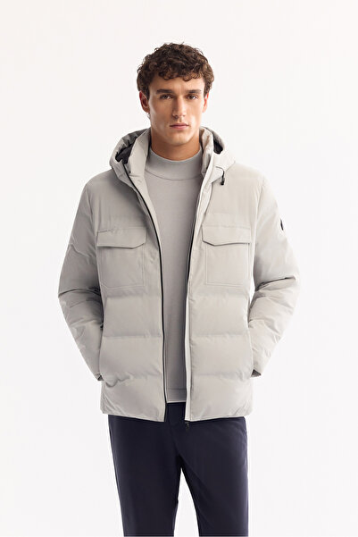 Avva Men's Gray Hooded 100% Goose down Water Repellent Windproof -7 ° Cdayanı...