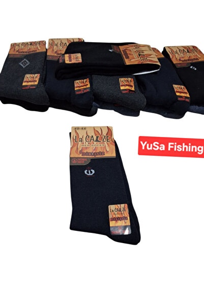 LA CALZE ( 3 adet ) Outdoor Balıkçı Termal Çorap – Kışlık Isı Yalıtımlı, Kaym...