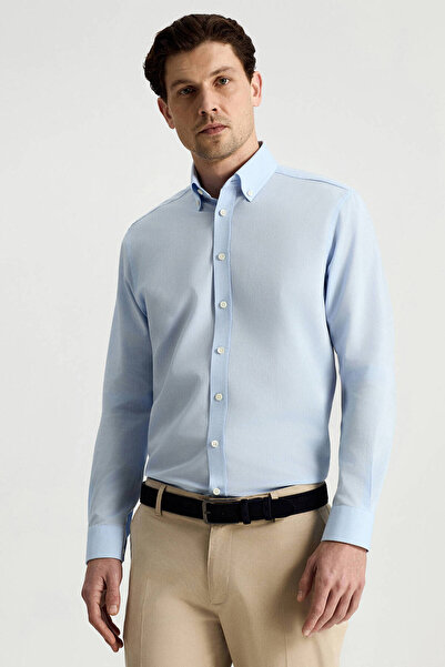 Hemington Pure Cotton Light Blue Thin Oxford Shirt