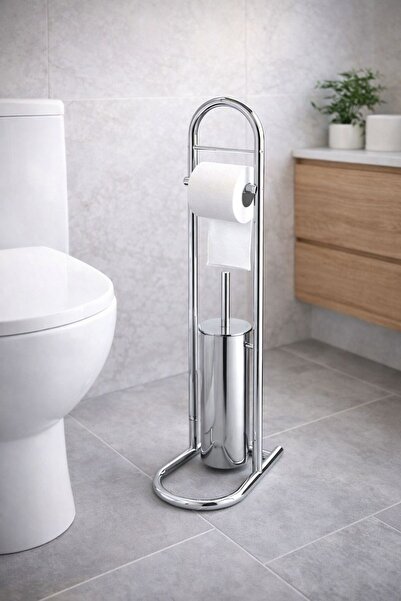 ZEN HOME set hârtie igienică și perie cu suport