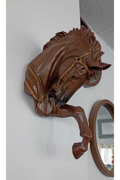 ÇINAR DESİGN ŞAHLANAN AT BÜST & DUVAR ATI GÖLGELİ & & DOLU POLYESTER