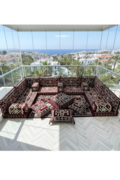 ademircan Otantik tasarımlı Şark Köşesi Minder Takımı, 70×190×10 cm Ev, salon...