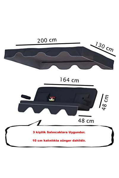 Yekta Home Antalya 3 kişilik Salıncak Minder Takımı . Yastık Tente Kolluk Min...
