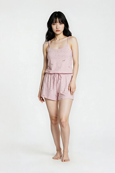 Ecrou Ženski kombinezon sa mekim remenom i uzorkom šteneta u prahu