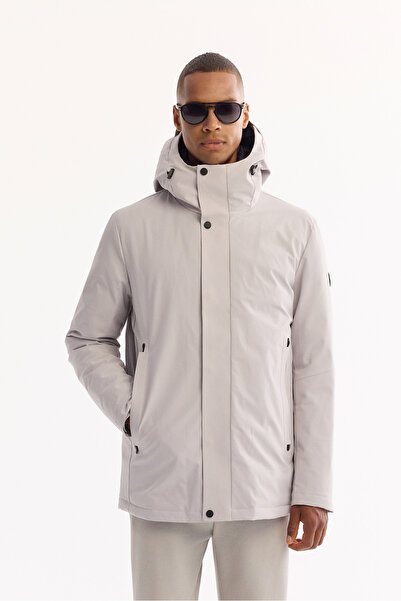 Avva Men's Light Gray Hooded Water Repellent Windproof -7 ° C Durable Regular...