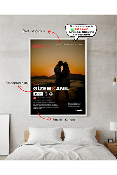 Kişiye Özel Netflix Tablo Çerçeveli Özelleştirilmiş
