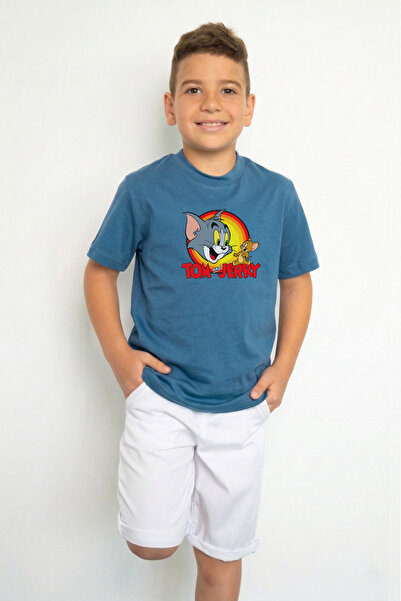 BookOrBook Tricou pentru copii Tom și Jerry Generic 100% bumbac de calitate p...