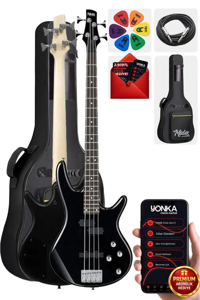 Midex Mbg-400bk Üst Segment Profesyonel Bas Gitar 4 Telli (SOFTCASE GİGBAG VE...