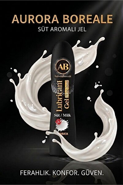 AuroraBoreale Premium Süt Aromalı A Plus Kayganlaştırıcı Jel Büyük Boy Su Bazlı Lubricant Gel