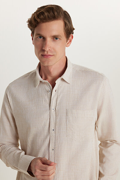 Tudors Ανδρικό πουκάμισο με κανονική εφαρμογή Classic Cut 100% βαμβακερό λινό...