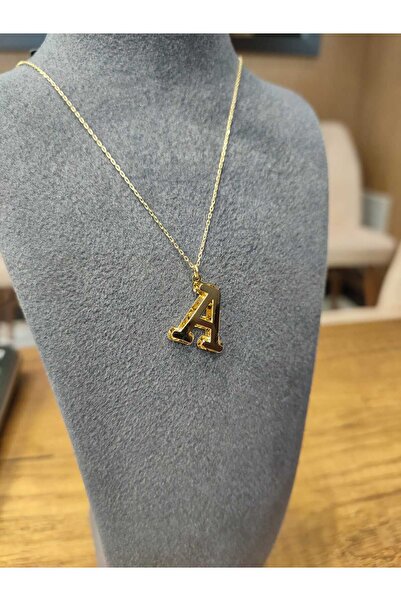 Berr Diamond 14 AYAR ALTIN DORİKA TOPLU İKİ KATLI ''A'' HARFİ KOLYE