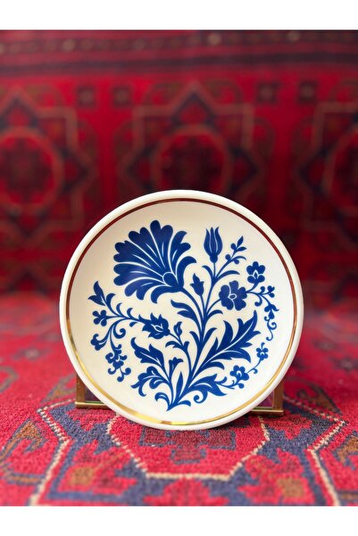 Motiff Hediyelik 2 adet Mavi Çinili Tatlı ve Aperitif Tabağı