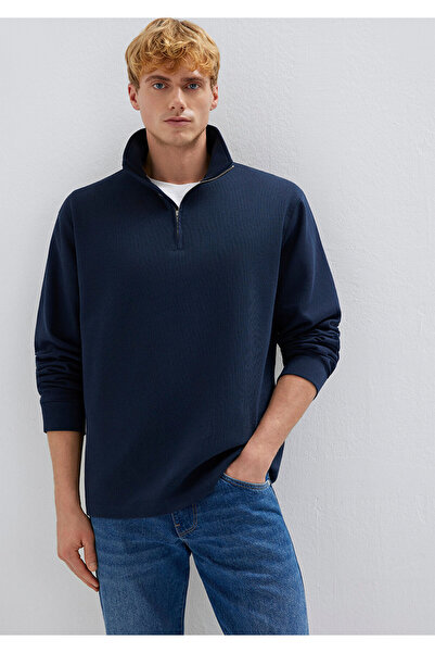 Mavi Semi-Zip Navy Blue Sweatshirt 0S10537-86623