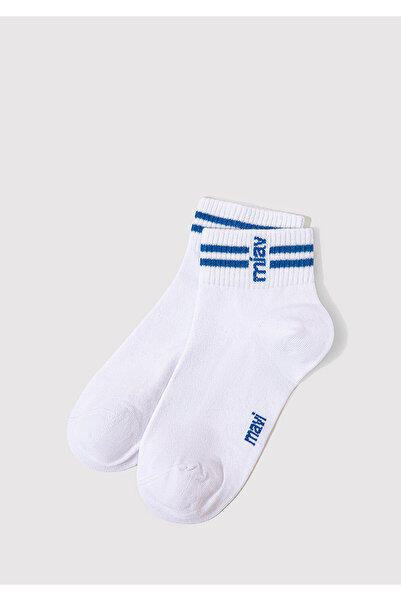 Mavi Miav bedruckte weiße Booties-Socken 1913289 -620