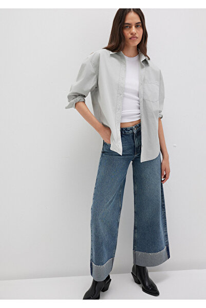 Mavi Hellgraues Damen-Langarmshirt M1211180-70075