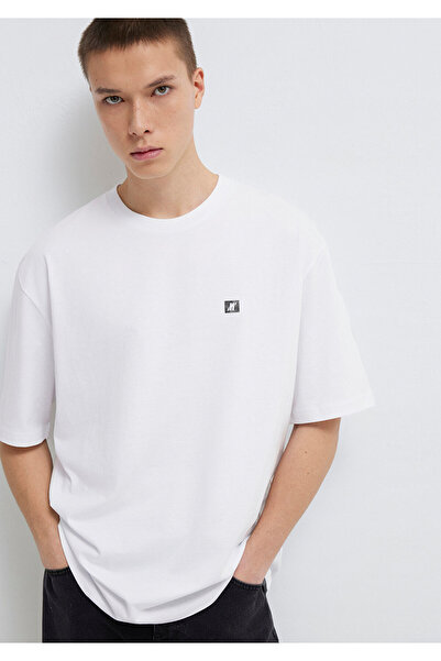 Mavi Pro Weiß Basic T-Shirt Relaxed Fit / Entspannte Passform 0613090-620