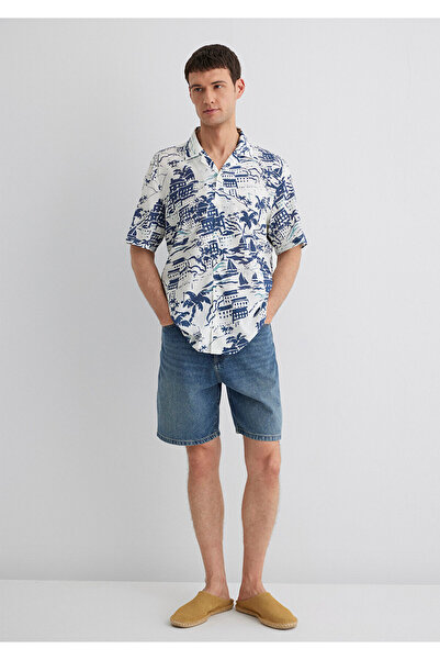 Mavi Printed Blue Shirt Regular Fit / Regular Cut 0211491-89887